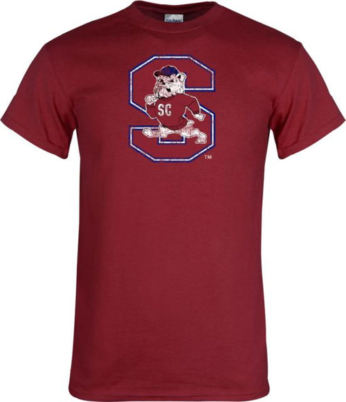 South Carolina State T Shirt SC State Bulldog block S Logo Distressed - ONLINE ONLY