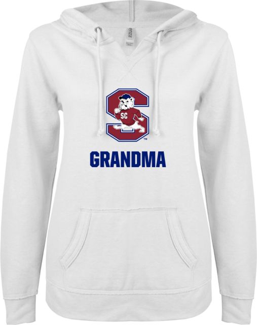 South Carolina State ENZA Ladies V Notch Raw Edge Fleece Hoodie Grandma - ONLINE ONLY